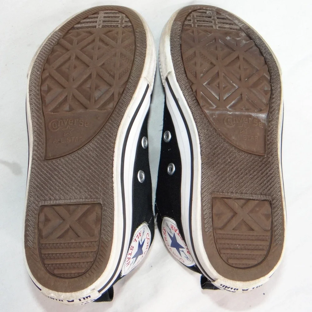 Converse Chuck‎ Taylor All Star Mid Top Black Canvas Youth Shoes Size 13